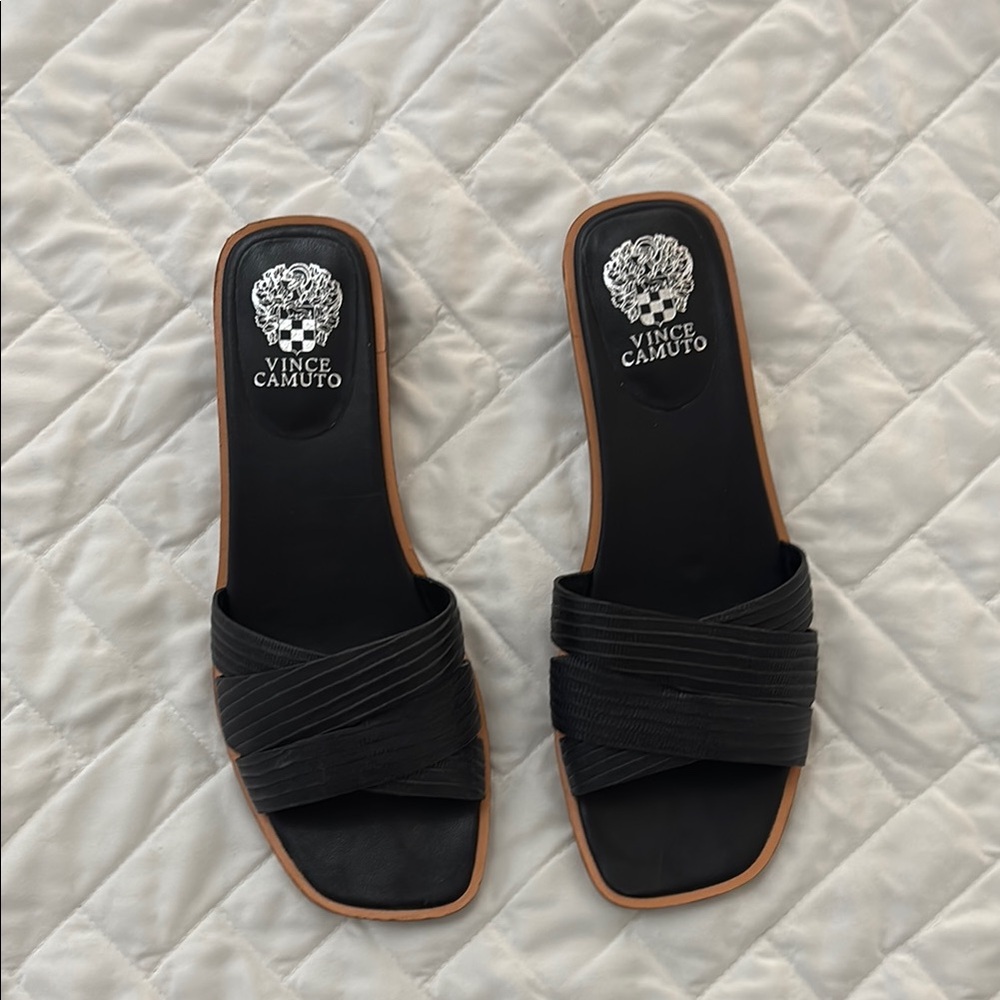 Vince Camuto Black Women's Slide Sandals
